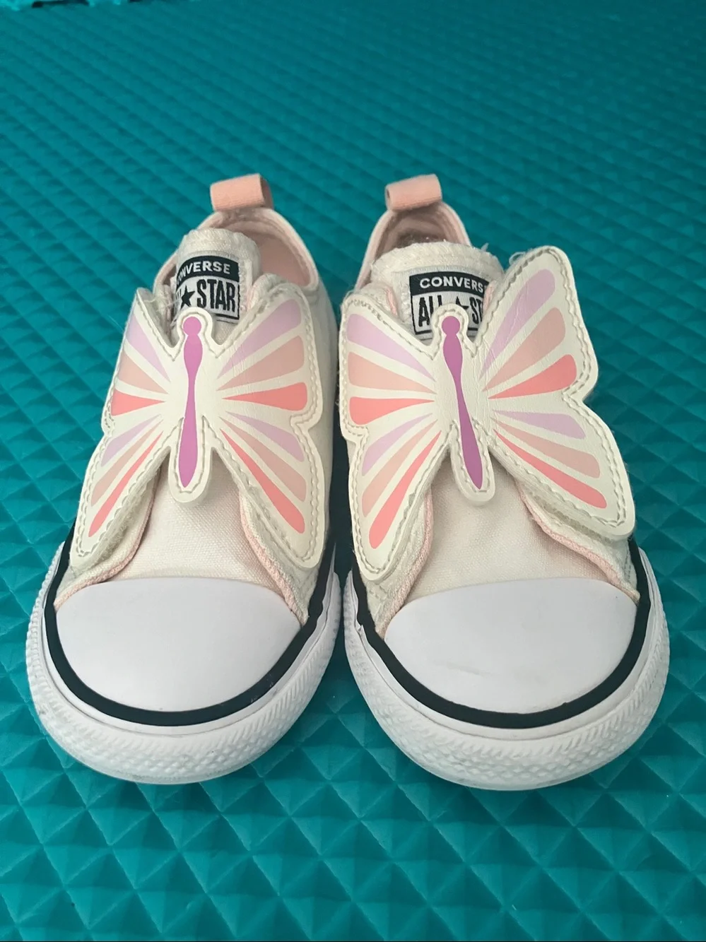 CONVERSE Toddler Girls Chuck Taylor All Star toddler butterfly sneakers | 7